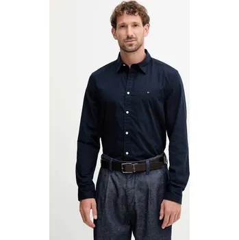Pánská košile Bavlněná košile Tommy Hilfiger MW0MW40460 námořnická modř 59X, vel. S