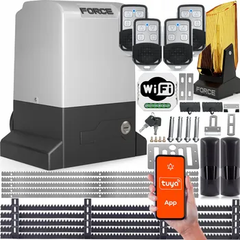 Pohon pro posuvné brány Force 1200 kg 550 W s dálkovými ovladači a lampou