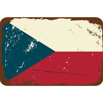 Plechová cedule Cedule vlajka Česko 30cm x 20cm plechová tabule