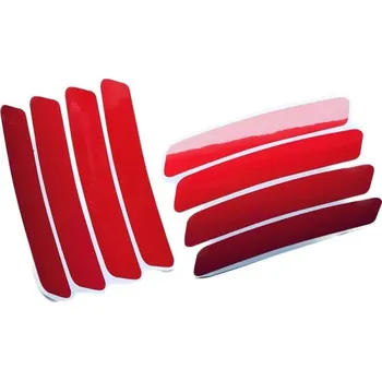 Cyklosvítilna Samolepky reflexní ShamanRacing na ráfek set 8ks červená