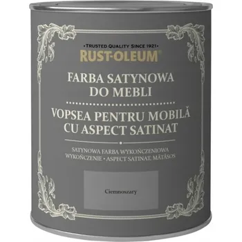 Barva na dřevo BARVA NA NÁBYTEK RUST-OLEUM TMAVĚ ŠEDÁ 125ML SATÉNOVÁ TMAVĚ ŠEDÁ