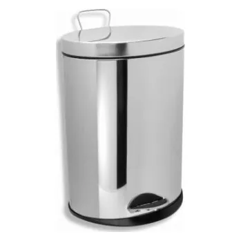 Odpadkový koš Koš na odpad pedálový kulatý 5l, nerez lesk