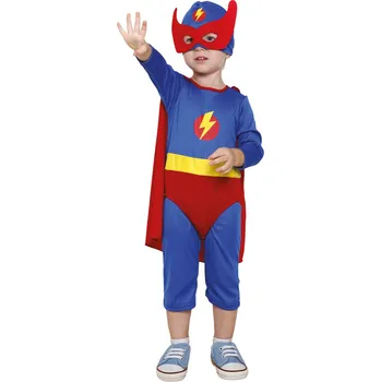 Karnevalový kostým Kostým dětský Superhrdina s maskou vel. 3-4 roky