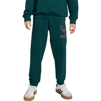 Dětské bavlněné tepláky adidas Originals zelená barva, s aplikací, JV8579 79X, vel. 158