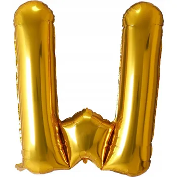 Balónek Fóliový balónek Písmeno W zlatý 100 cm