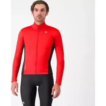 Cyklistická bunda Castelli Entrata 2 Jacket pánská bunda Red/Black XXL