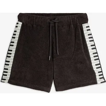 Chlapecké kraťasy MINI RODINI Dětské froté kraťasy Piano Barva: BLACK, Velikost: 128/134