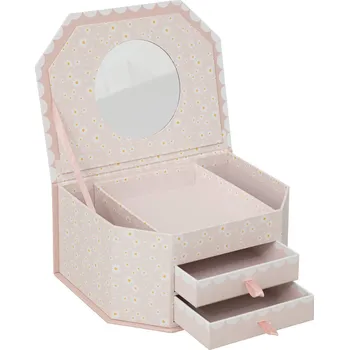 Úložný box Šperkovnice Lana, 21,5x16,5x10 cm, růžová