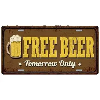 Plechová cedule Cedule značka Free beer