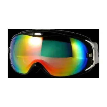 Lyžařské brýle Bullski DIAMOND černé/chromově duhové červené sklo