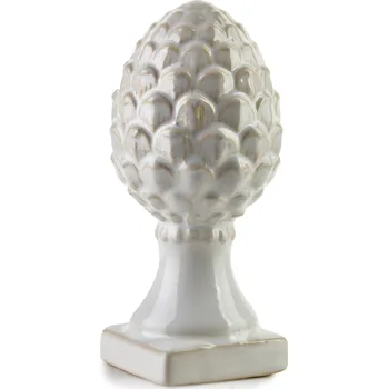 Vánoční dekorace Vánoční keramická dekorace Hytte šiška 15,9 cm bílá