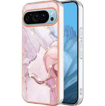 Pouzdro na mobilní telefon VSECHNONAMOBIL 87134 IMD MARBLE Ochranný kryt pro Google Pixel 9 / Pixel 9 Pro ROSE GOLD
