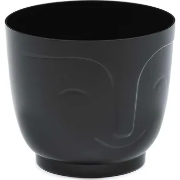 Květináč PLASTOVÝ KVĚTINÁČ ZOE 14X16,5 CM ČERNÁ
