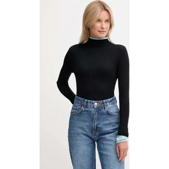 Pánské oblečení Svetr s příměsí vlny Calvin Klein Jeans LV044D314G černá 99X, vel. M