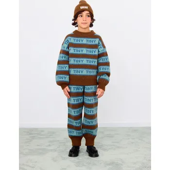 Dětské tepláky Tinycottons TINY PANT AW25.123 hnědá 88X, vel. 104