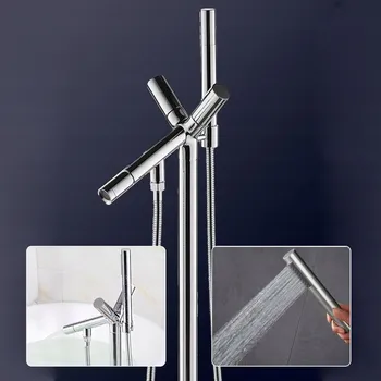 Vodovodní baterie Volně stojící vanová baterie VYSOKÁ + sprcha KOMPLETNÍ +