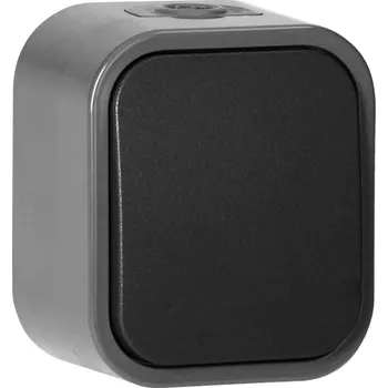 vypínač Povrchový jednopólový spínač B2, 10A, 250V, IP54, WNT-1B2, šedá/černá