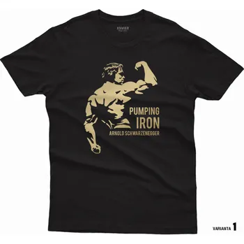 Chlapecké tričko PUMPING IRON "Arnold Schwarzenegger" - dětské tričko Velikost: 11-12 let (152), Varianta: Černá - varianta 3