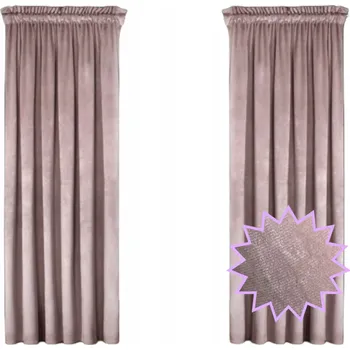Obraz Závěsy z veluru 140x230 ELEGANCE a moderní STYL JEMNÁ RŮŽOVÁ s řasící páskou