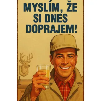 Plechová cedule Cedule 30cm x 20cm Myslím že si dnes doprajem!