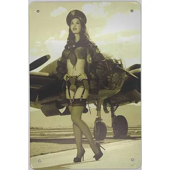 Plechová cedule Cedule 40cm x 30cm Sexy dívka - Army