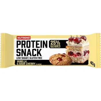 Tyčinka Nutrend Protein Snack v mléčné čokoládě, 40g vanilka & višeň