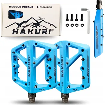Pedál na kolo Platformové pedály Hakuri NYLONOVÉ PEDÁLY HAKURI FLY-RIDE BLUE 3 LOŽISKA modré