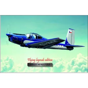 Plechová cedule Letadlo Orličan L-40 Meta Sokol - ceduľa 29cm x 20cm Plechová tabuľa
