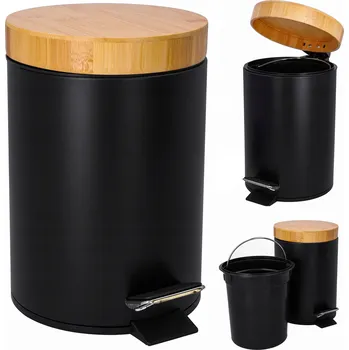 Odpadkový koš Odpadkový koš GN Home Odpadkový koš čierny kovový 3l 3 l čierny