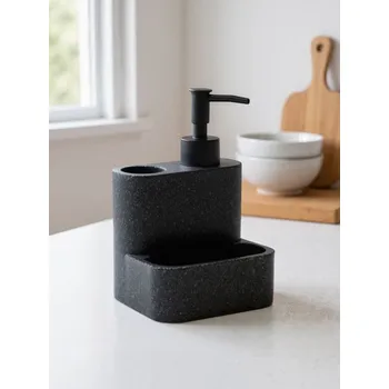 Dávkovač mýdla Sinsay - Dávkovač na tekutinu s místem na houbičku - černá - 413CX-99X - 413CX-99X-ONE