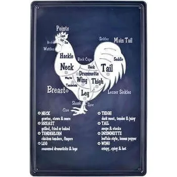 Plechová cedule Cedule Butchers Chicken