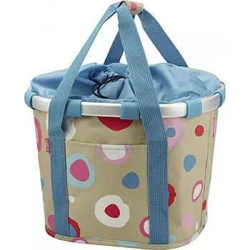 brašna na kolo KLICKfix Bikebasket košík na řídítka Funky dots