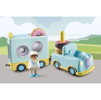 Stavebnice Playmobil 71325 Bláznivý Donut Truck s funkcí ukládání a třídění