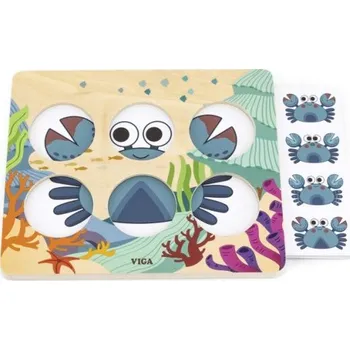 Dřevěná hračka Viga Dřevěná srovnávací hra - moře