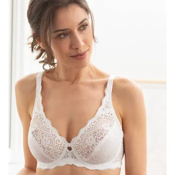 Podprsenka Blancheporte Krajková podprsenka Amourette, s kosticemi bílá 90D