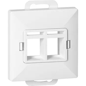 Elektrická zásuvka Přední panel + Dvojitá zásuvka tel-komp. RJ-45 Perla, PC+ARJ45/P2, bílá