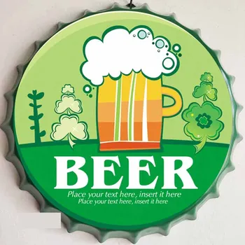 Plechová cedule Cedule 35x35cm víko Beer