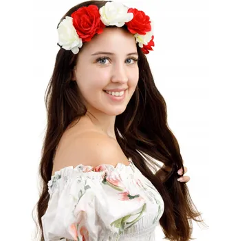 Little Angel čelenka do vlasů věneček červený