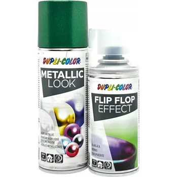 Lak na dřevo Sada Sprejů Světle Zelená Metalíza + Bezbarvý Lak Lesk