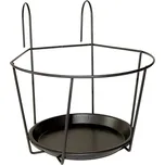 ZÁVĚSNÝ DRŽÁK NA KVĚTINÁČ SIMPLY 18X17 CM ČERNÁ