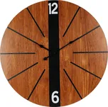 Nástěnné hodiny Wooden, černá/hnědá