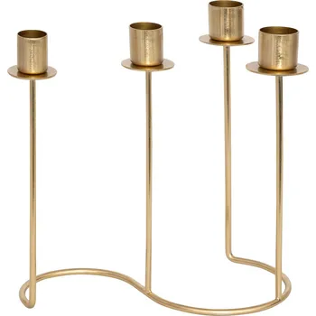 Svícen ATMOSPHERA Kovový svícen Margy zlatá