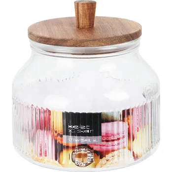 Dóza na potraviny Skleněná nádoba na potraviny Stripe 1750 ml