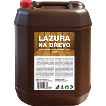 Lak na dřevo Barvy a Laky Hostivař Lazura na dřevo ořech 10l