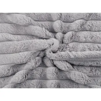 Kožešina s pruhy / imitace činčily METRÁŽ - 6 šedá světlá