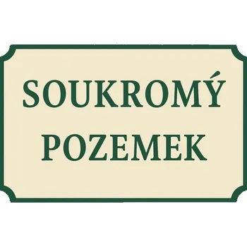 Plechová cedule Cedule 30cm x 20cm Soukromý pozemek