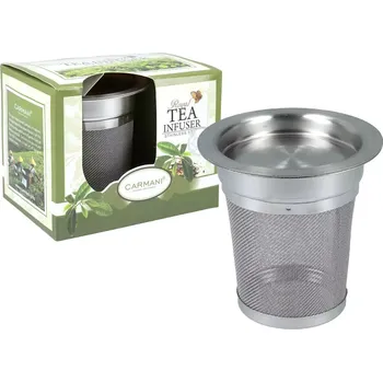 Konvice na čaj Carmani® Sítko na čaj kovové s odkládacím víčkem - ø 7,6 cm, výška 7,8 cm