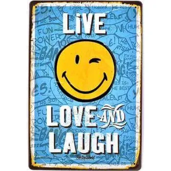 Plechová cedule Cedule Live Love Laugh