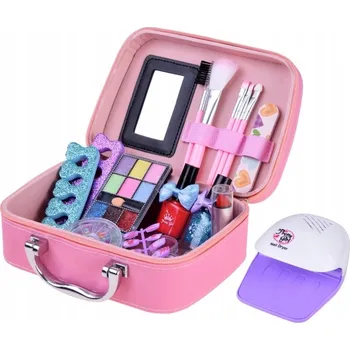 dětské šminky a malovátka Sada Kosmetiky Kufřík Pro Děti Sada Na Make-up Nehtů s UV Lampou