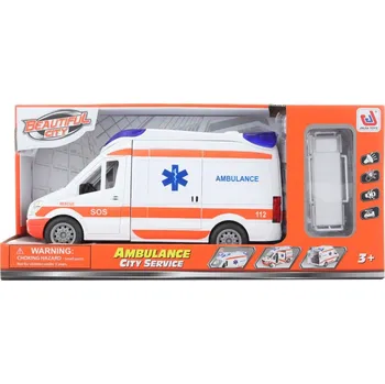autíčko Lamps Sanitka na baterie s nosítky